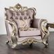 Furniture of America® Albacete Champagne/Purple Accent Chair-4
