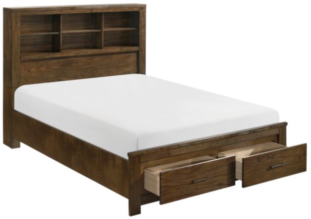 Homelegance® Sullivan Wire Brushed Oak Full Storage Platform Bed-3