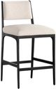 Four Hands Valeene Black Cast Aluminum/Crypton Nomad Snow Counter Stool-0