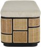 Currey & Company Anisa Caviar Black/Natural Storage Bench-3