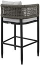 Armen Living Alegria 2-Piece Black/Gray Aluminum/Rope Outdoor Counter Stool Set-5