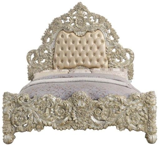 ACME Furniture Sorina Antique Gold Eastern King Panel Bed-3
