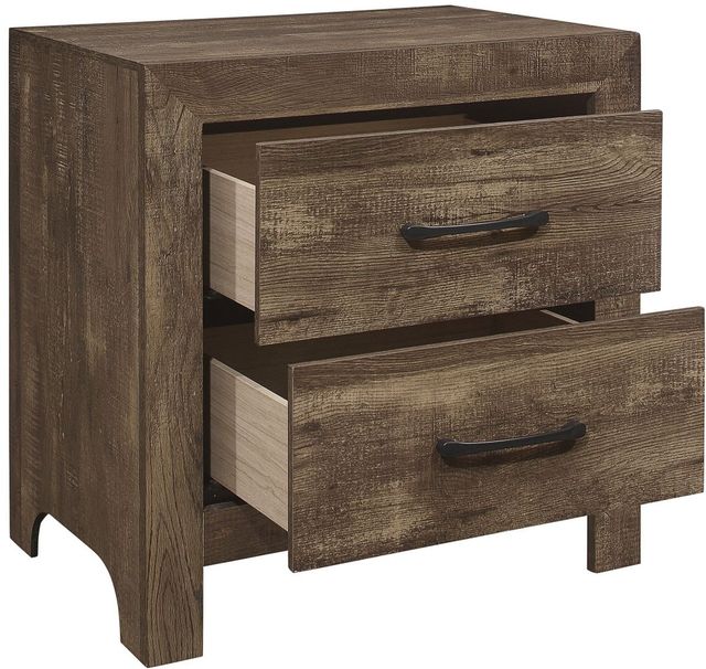 Mazin Furniture Corbin Rustic Brown Nightstand-1