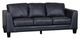 Porter International Designs Lucca Dark Gray Leather Loveseat -0