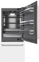 ZLINE 36" 19.8 Cu. Ft. White Matte Built-In Bottom Freezer Refrigerator with Water Dispenser, Ice Maker, and Graphite Gray Interior-1