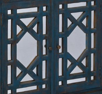 Jaipur Furniture Guru Turquoise 2-Door Cabinet-1