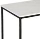 Dovetail Furniture Perugia White Console Table with Black Base-2