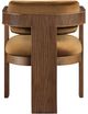Meridian Furniture Sacha Saddle/Walnut Velvet Dining Chair-3
