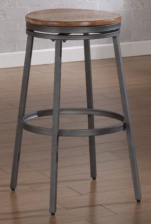 American Woodcrafters Stockton Golden Oak/Slate Grey 30" Barstool