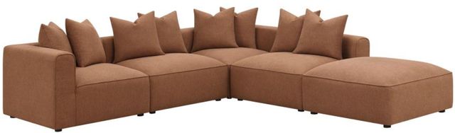 Coaster® Jennifer 6-Piece Terracota L-Shape Sectional-3