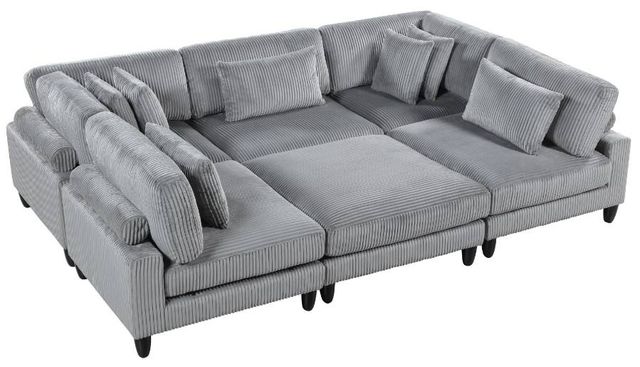 Homelegance® Robstown 6-Piece Gray Modular Sectional with Ottoman-3
