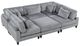Homelegance® Robstown 6-Piece Gray Modular Sectional with Ottoman-3