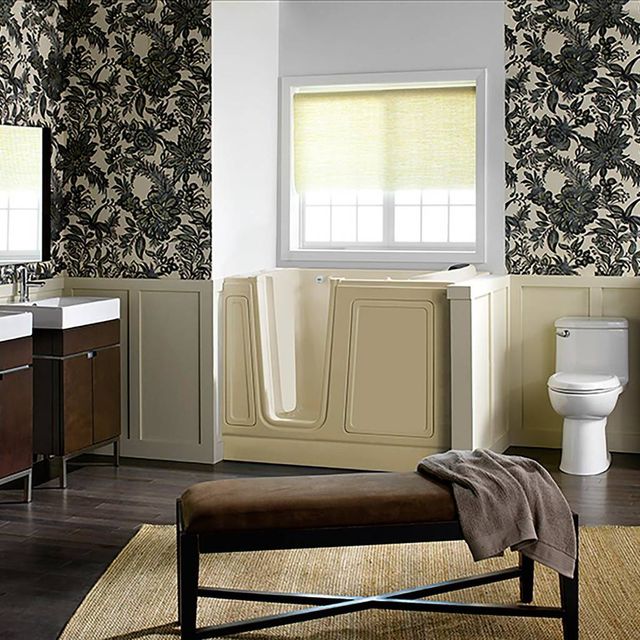 American Standard Luxury Series Linen Alcove Walk-In Whirlpool Bathtub-3
