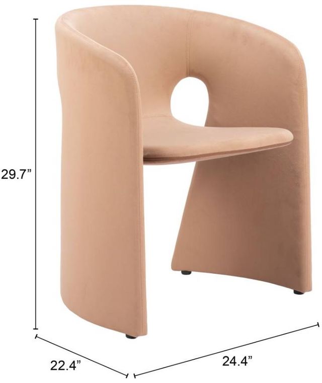 Zuo® Modern Rosyth Tan Dining Arm Chair-1