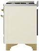 Ilve® Majestic III 60" Antique White Pro Style Dual Fuel Natural Gas Range with French Top and Brass Trim-4