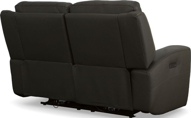Flexsteel® Iris Charcoal Power Reclining Loveseat with Power Headrests-4