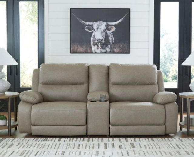 Signature Design by Ashley® Brannigan 3-Piece Pebble Power Reclining Small Spaced Sectional-1