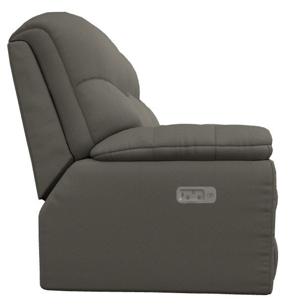 La-Z-Boy® Morrison Silver Power Reclining Loveseat with Headrest and Lumbar-2