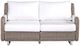 Flexsteel® Vista Natural/Warm Gray Canvas/Wicker Outdoor Loveseat-1