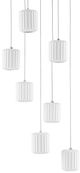 Currey & Company Dove Multi-Drop Painted Silver/White Pendant Lighting-1