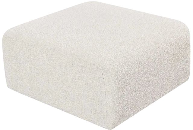 Meridian Furniture Arc Cream Boucle Ottoman-0