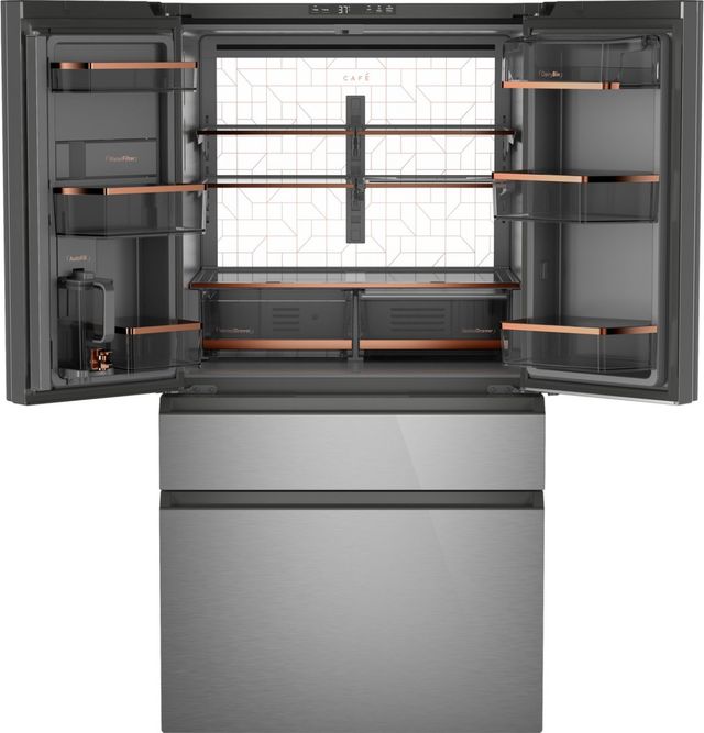 Café™ 36" 23.2 Cu. Ft. Platinum Glass Counter Depth French Door Refrigerator-1