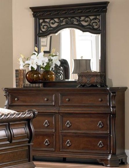 Liberty Furniture Arbor Place 4-Piece Brownstone Queen Sleigh Bedroom Set-2