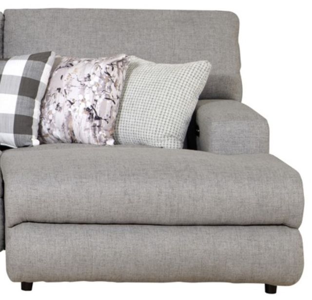 American Wholesale Furniture Rockport 3-Piece Grey Power Reclining Sectional Sofa-2