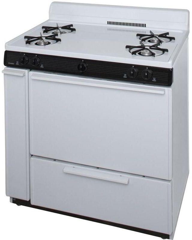 Premier 36" White Pro Style Gas Range-2