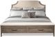 Riverside Furniture Vogue California King Upholstered Storage Bed-0
