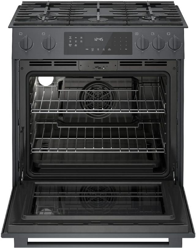 Bosch 800 Series 30" Black Stainless Steel Slide In Gas Range-1