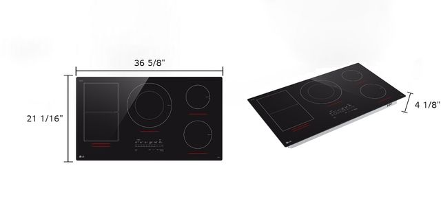 LG 36" Black Smart Induction Cooktop with UltraHeat™ 5.0kW Element-4