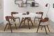 Armen Living Jackie 2-Piece Brown Dining Arm Chair Set-1