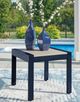 Signature Design by Ashley® Mabry Shores Driftwood Aluminum Outdoor End Table with Navy Blue Base-1