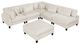 Homelegance® Robstown 6-Piece Beige Sectional with Ottomans-0