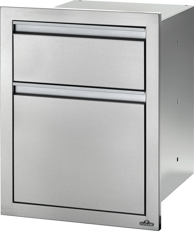 Napoleon Stainless Steel Double Drawer-1