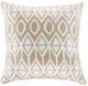Olliix by Harbor House Taupe Anslee Embroidered Cotton Square Decorative Pillow-0