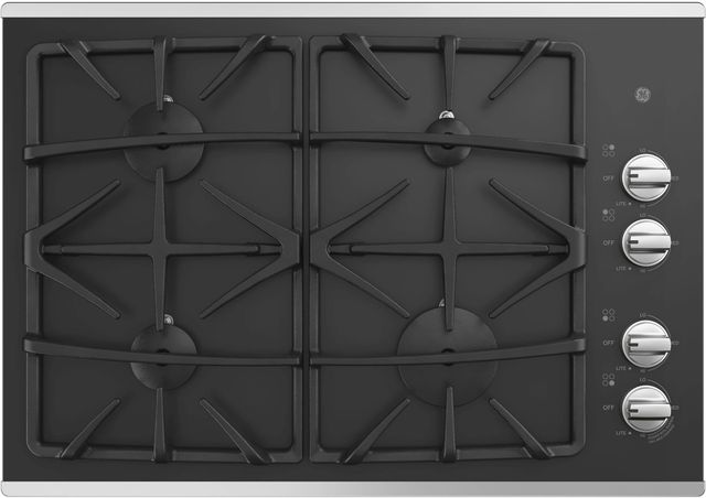 GE® 30" Stainless Steel Built-In Gas Cooktop-0