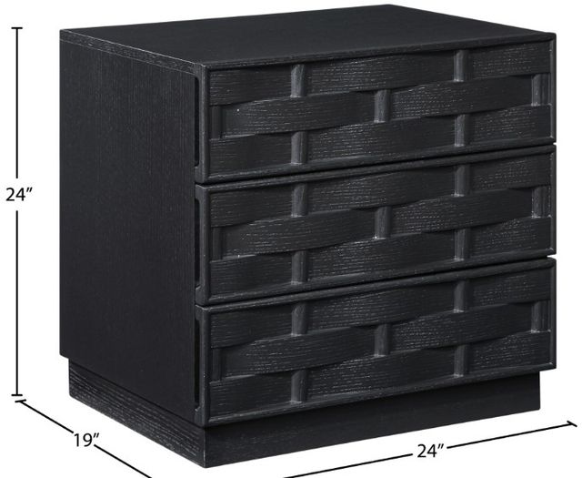 Meridian Furniture Weave Black Nightstand-2