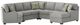 Emerald Home Analiese 5-Piece Light Gray U-Shape Right-Arm Facing Sectional and Chaise-0