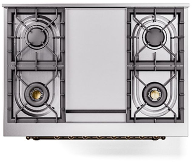 Ilve® Nostalgie II Series 36" White Pro Style Dual Fuel Range-2