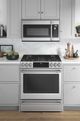 Café™ 30" Stainless Steel Smart Slide-In Dual Fuel Range with Warming Drawer-1