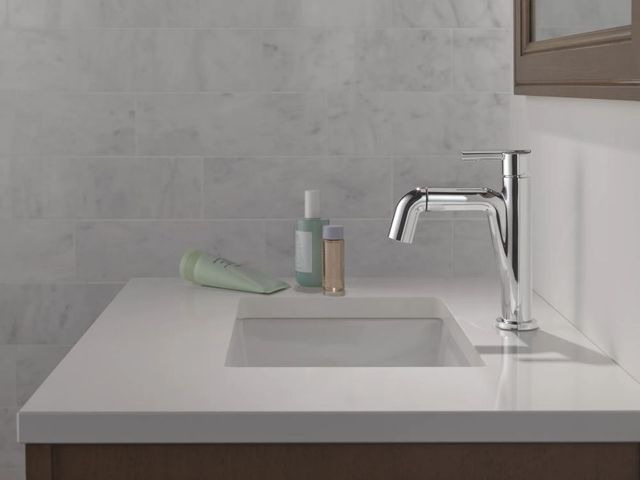 Delta Nicoli® Chrome Single Handle Pull-Down Bathroom Faucet-3