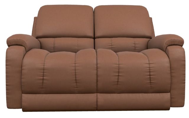 La-Z-Boy® Greyson Caramel Leather Power Reclining Loveseat with Headrest-1