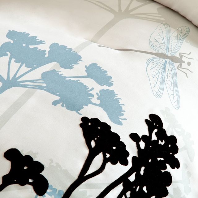 Olliix by Madison Park Matilda 7 Piece Blue Queen Comforter Set-2