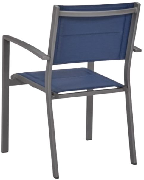 Signature Design by Ashley® Rocky Creek Blue/Gray Aluminum Outdoor Sling Arm Chair-2