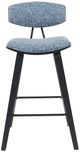 Armen Living Fox Black/Blue Barstool-2