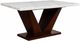 ACME Furniture Forbes White Dining Table with Walnut Base-0