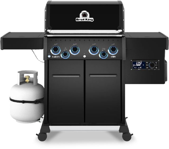 Broil King® Baron™ 490 4-Burner Black Freestanding Natural Gas Grill-2