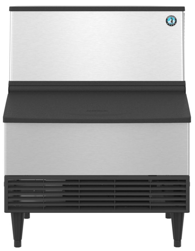 Hoshizaki Crescent® Cuber 30" 290 lb. Stainless Steel Air-Cooled Ice Maker with Built In Storage Bin-0